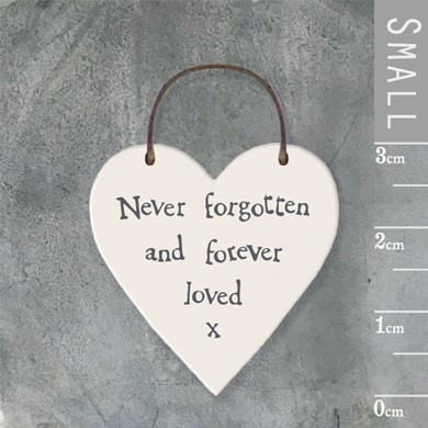 'Never forgotten' wooden tag