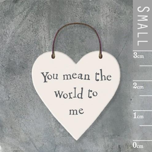'You mean the world' wooden tag Main Image