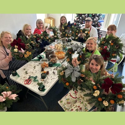Christmas wreath making  in colloboration with Rachel from Rustic and Wild Florist.
