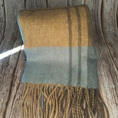 100% Wool Checked Scarf