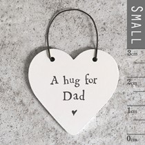 'A Hug For Dad' Wooden Tag