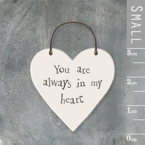 'Always in my heart' wooden tag Main Image