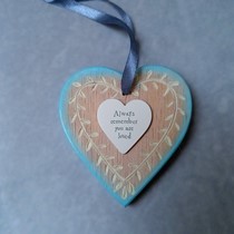 'Always Remember' Wooden Heart