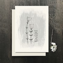 'Every time I think of you...'  card