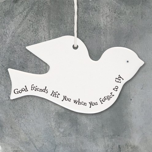 'Good friends lift you' hanging bird Main Image