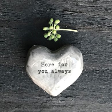 'Here for you always'  heart token