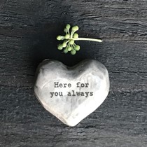 'Here for you always'  heart token