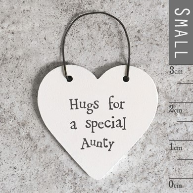 'Hugs For A Special Aunty' Wooden Tag