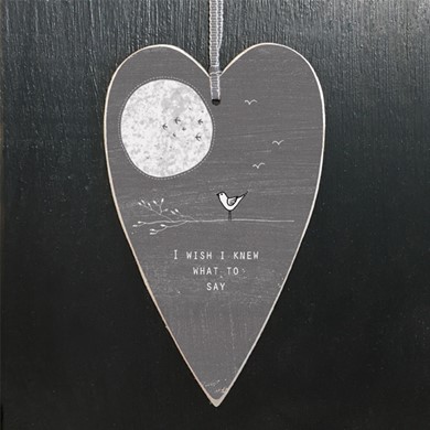 'I wish I knew what to say' gift tag