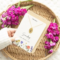 January Snowdrop Birth Necklace Card Alternate Image