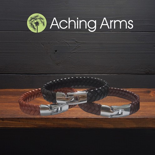 Men's Plaited Leather Bracelet Main Image