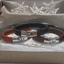 Men's Plaited Leather Bracelet Alternate Image