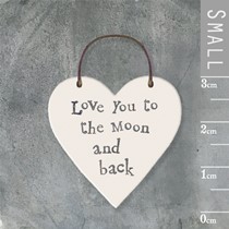 'Moon and back' wooden tag