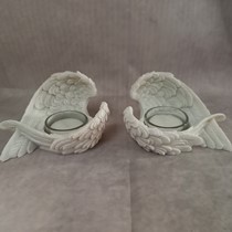 Set of 2 Angel Wing Candle Holders Alternate Image