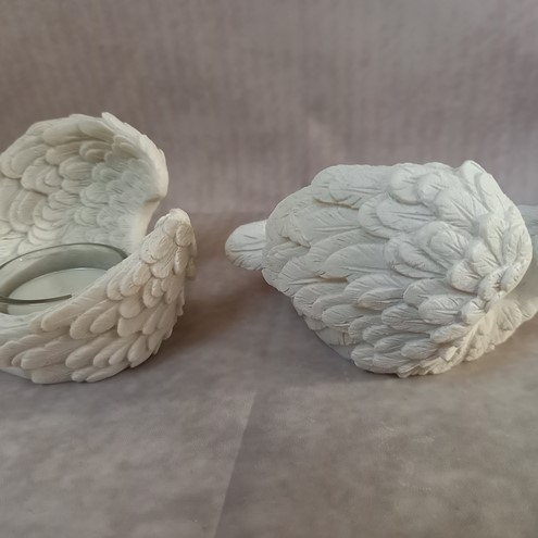 Set of 2 Angel Wing Candle Holders Alternate Image