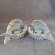 Set of 2 Angel Wing Candle Holders Alternate Image