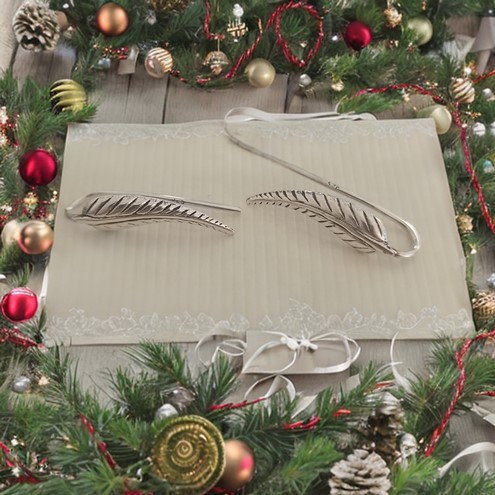 Sterling Silver Feather Earrings Alternate Image