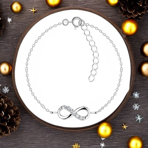 Sterling Silver Infinity bracelet Main Image