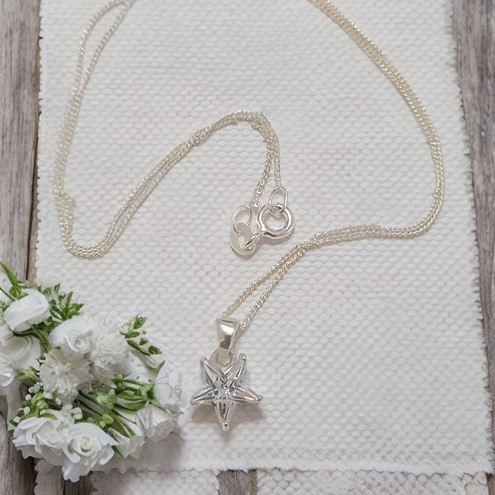 Sterling Silver Star Necklace Alternate Image