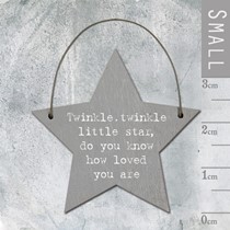 'Twinkle, twinkle' wooden tag