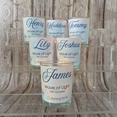 Wave of Light Personalised Tea Light Holder